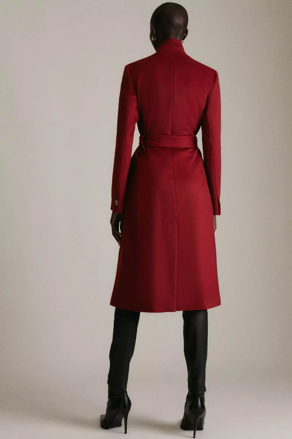 Karen Millen::ウールチェスターコート:UK12[RESALE] Italian Virgin Wool Investment Notch Coat | Karen Millen